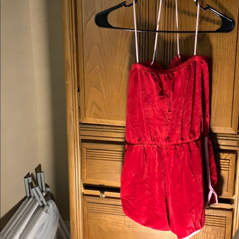 Used American Apparel M Red Romper